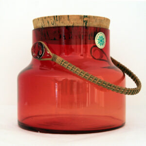 Gumps of San Francisco Retro Art Glass Decor Bucket