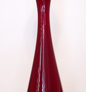 Hand Blown Art Glass Ruby Red Floor Vase