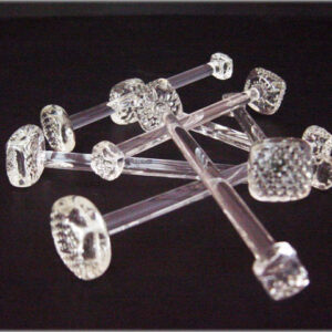 Hand Formed Crystal Cocktail Muddler Set of 12