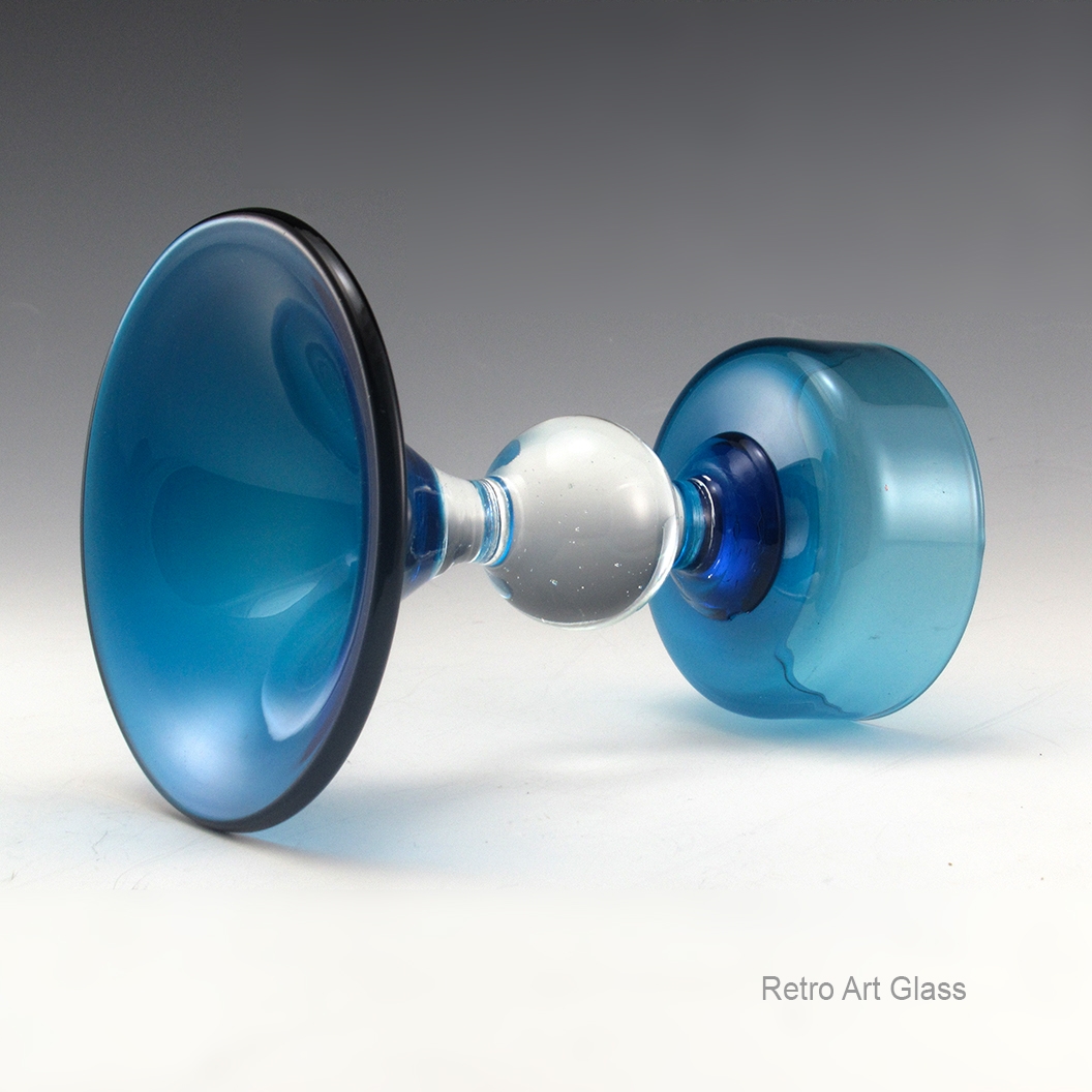 Mid-Century Modern Blown Art Glass Candle holder - Image 4