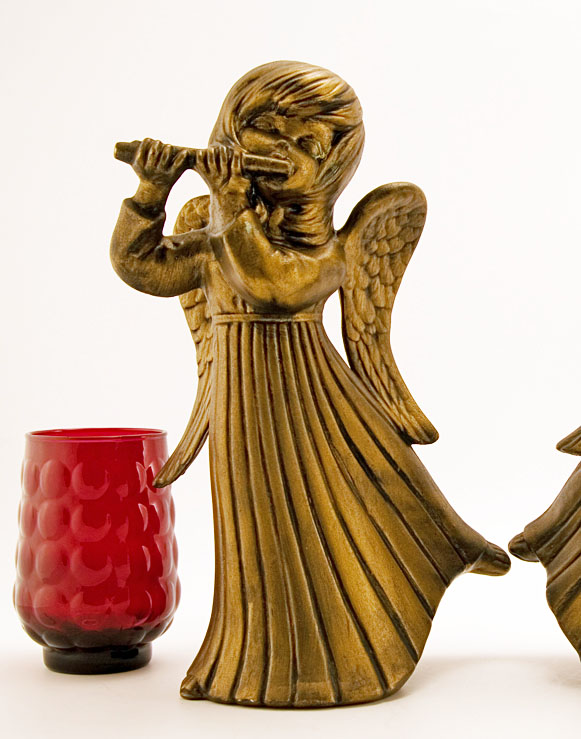 Hermann 1972 Large Ceramic Big Eye Angels - Image 3