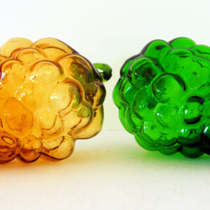 Hollow Glass Big Grape Bunch Pair by Blenko