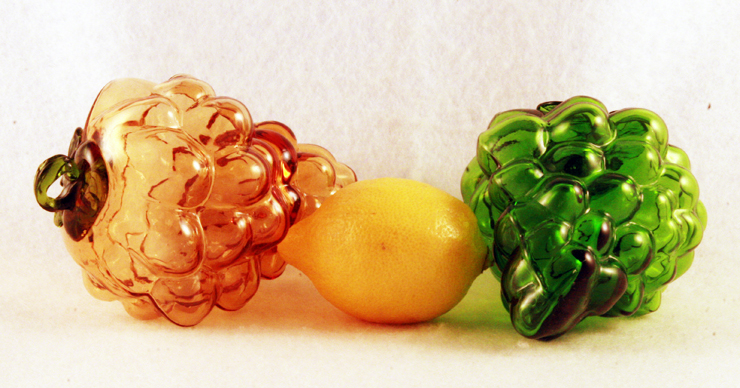 Hollow Glass Big Grape Bunch Pair by Blenko - Image 2