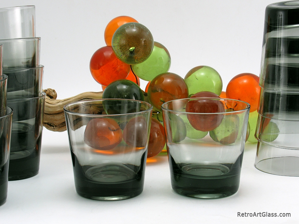 Holmegaard Danish Modern Cocktail Tumbler Set 14 in Smoke Green - Image 2