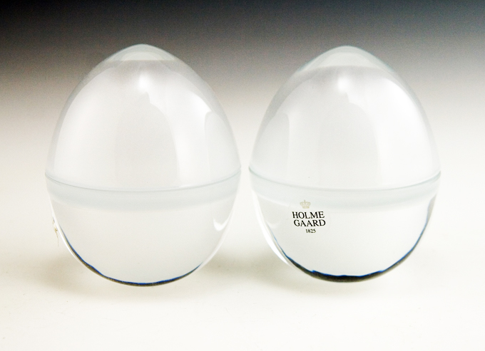 Danish Crystal Egg Cup Set NIB by Holmegaard