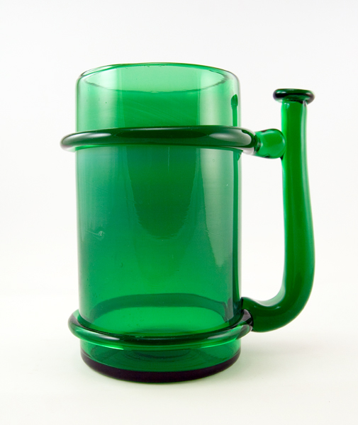 Huge Blown Glass Beer Tankard Made in Medieval Style
