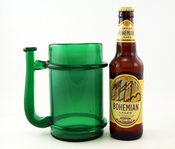 Huge Blown Glass Beer Tankard Made in Medieval Style - Image 3