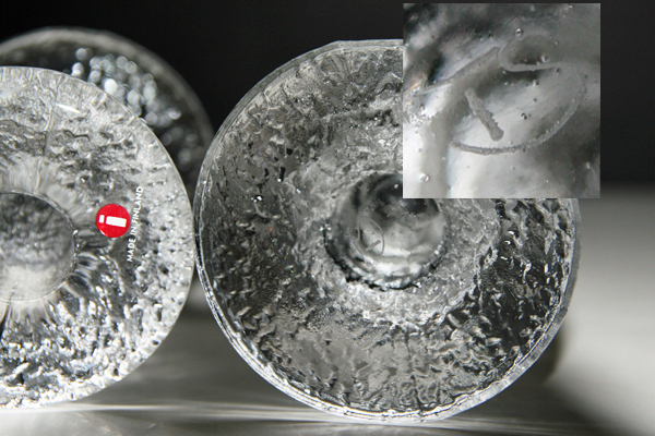Iittala Glass Festivo Candlestick Set Timo Sarpaneva Initials - Image 2