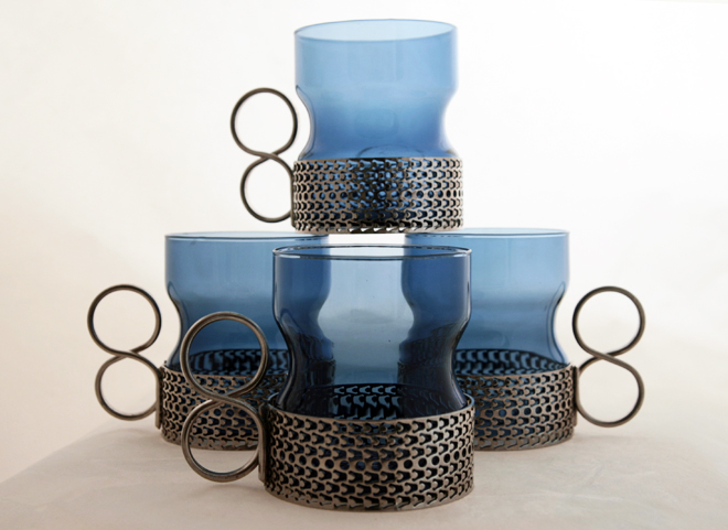 Glass Cup Set in Blueberry Iittala Tsaikka