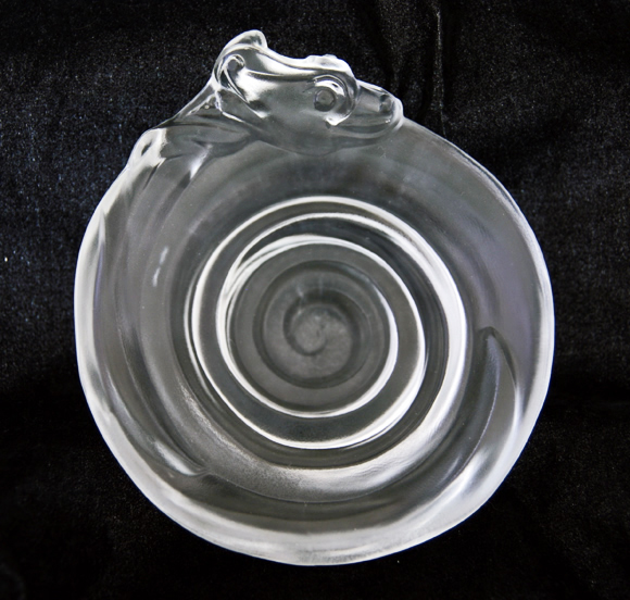 Satin Glass Dragon Dish - Imperial Cathay