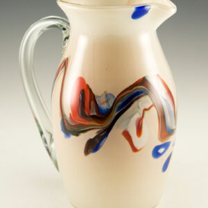 Impressionist 1970s Art Glass Hand-blown Beverage Pitcher