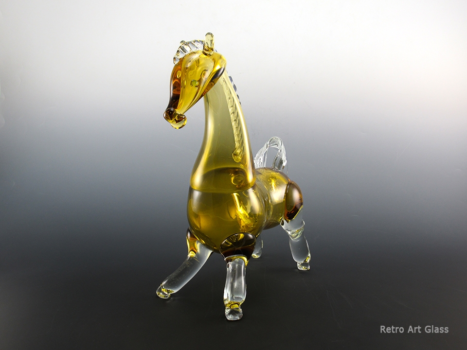 Large Mid-Century Modern Murano Horse Hand Blown Glass - Image 6