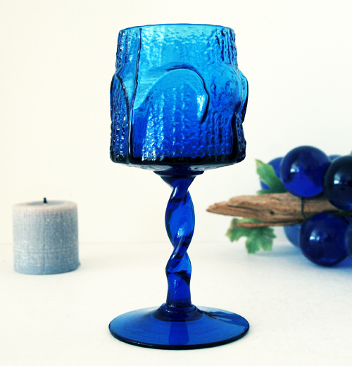 Italian Glass Antiqua Candle Holder Designed by Husted of Blenko