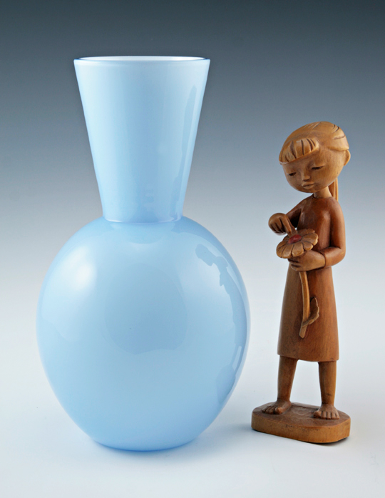 Italian Glass Cased Vase by Salviati Signed and Dated - Image 3