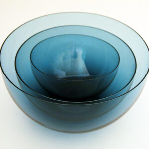 Delicate Blown Glass Bowl Set by Kaj Franck