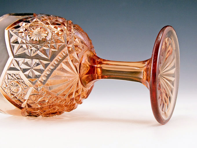 Kanawha Glass Dusty Rose Stemmed Goblet Vase 1960's - Image 3