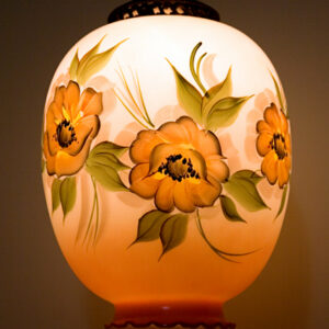 Large Retro Vintage Glass Swag Lamp XLT