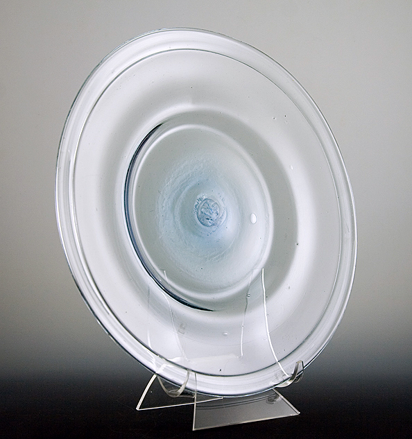 Large Blenko Art Glass Handblown Plates Set of 2 Williamsburg - Image 5