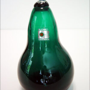 Emerald Glass Pear by Blenko Art Glass