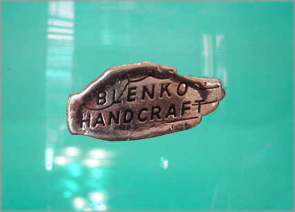 Turquoise Footed Compote by Blenko Art Glass - Image 2