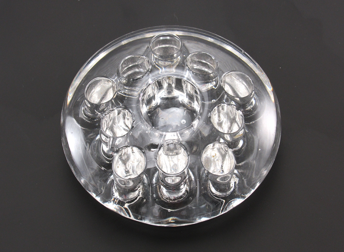 Crystal Flower Frog Candle Holder Antique - Image 2