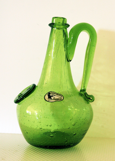 Jamestown Glass Full Size Table Jug with Original Sticker