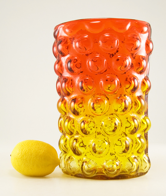 Vineyard Bubble Vase by Blenko Art Glass - Image 3