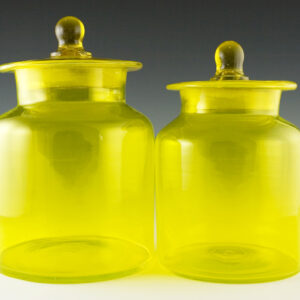 Vintage Kitchen Canister Set in Lemon Yellow