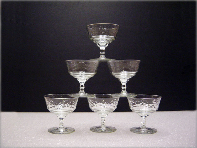 Rock Sharpe Crystal Etched Stemware Set by Libbey