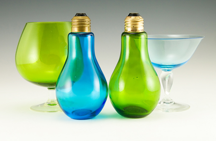 Hippy Era Light Bulb Shaker Bottles Made in 1969