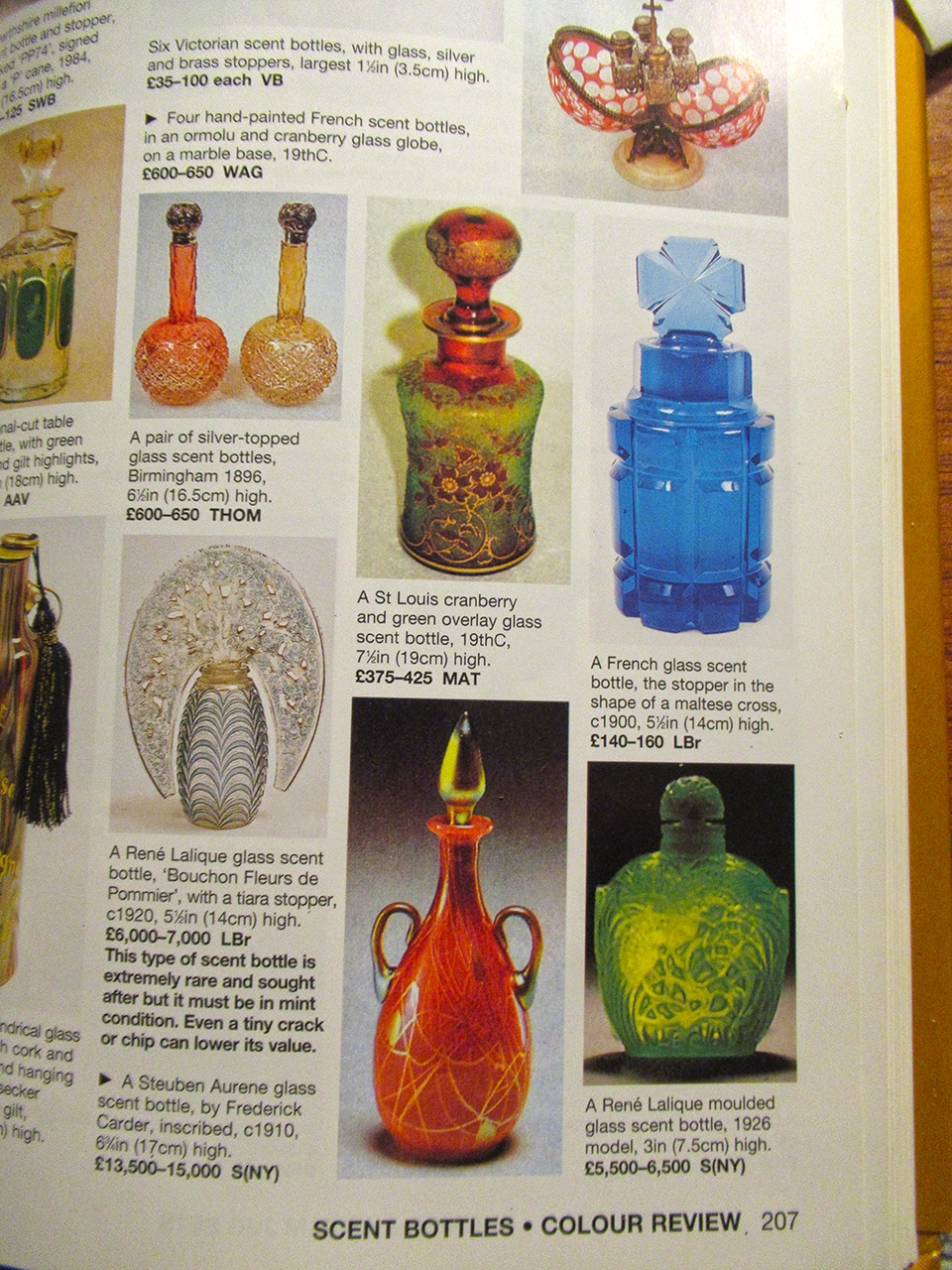 Antique French Glass Scent Bottles Set of Four - Image 7