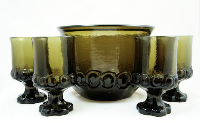 Medieval Decor Franciscan Madeira Ice Bucket and Goblet Set