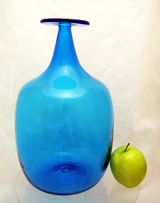 Mid-Century Decor Blenko Art Glass Huge Bottle Jug Vase