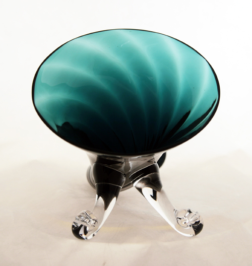 Spiral Optic Crystal Cornucopia by Tiffin Glass - Image 5