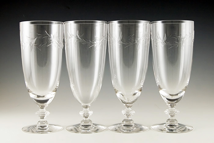 Elegant Mid-Century Tiffin Crystal Stemware Set in Dolores