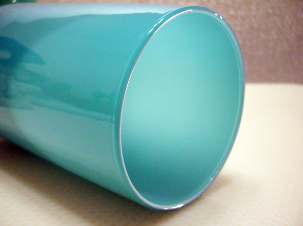 Mid-Century Italian Opaline Vase with Label - Image 3