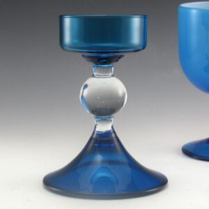 Mid-Century Modern Blown Art Glass Candle holder