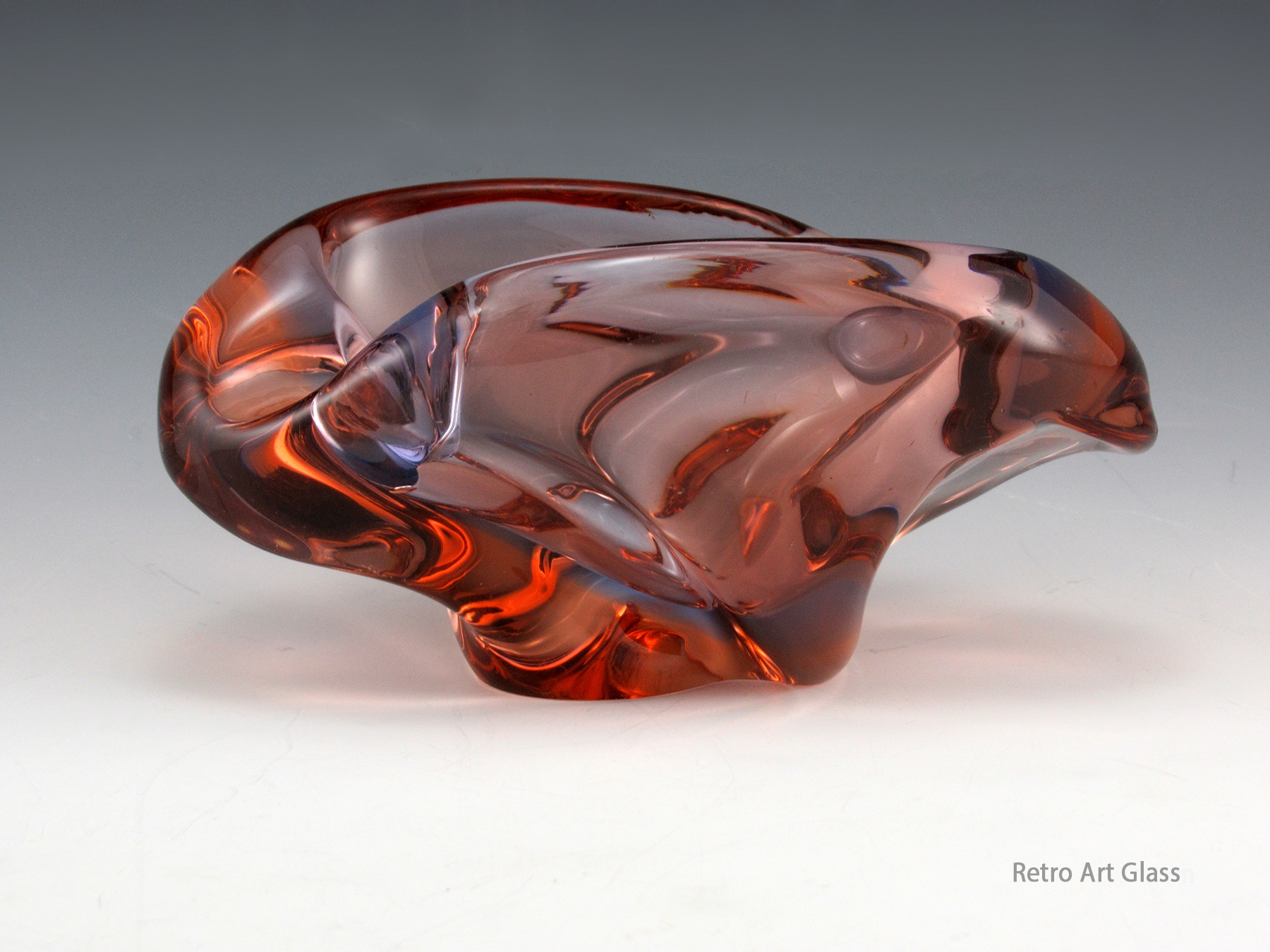 Mid-Century Modern Art Glass Art Glass Free-form Sculpture by Zelezny Brod - Image 6