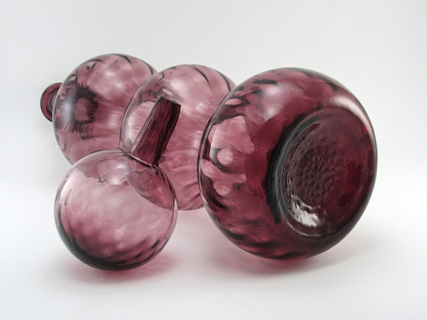 Big Retro Modern Triple Gourd Decanter with Stopper - Image 6
