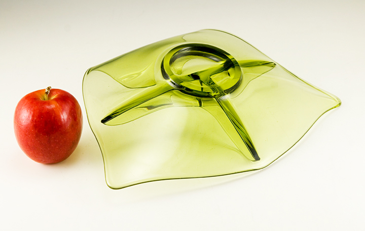 Mid-Century Modern Elegant Glass Large Serving Dish - Image 2