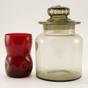 Retro Glass Canister in Smoke - Hippie Era
