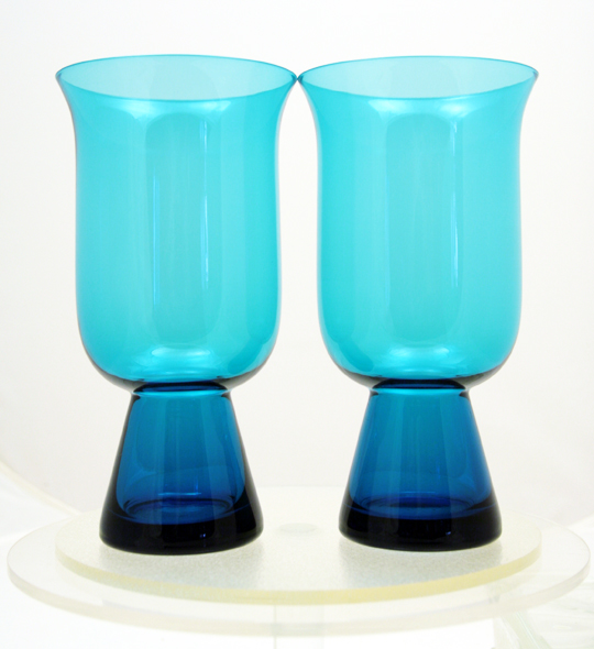 Mod Morgantown Blue Vintage Crystal Federal Patio Light Set