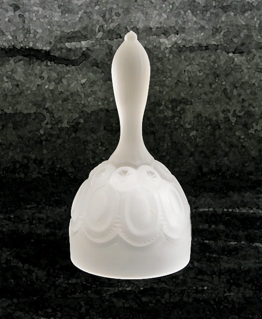 Moon and Star Satin Glass Bell