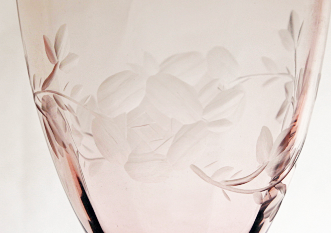 Morgantown Westchester Rose Rare 9 oz Goblet Pair - Image 3
