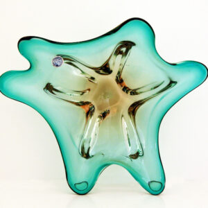 Murano Amoeboid Freeform Art Glass w/ Old Label
