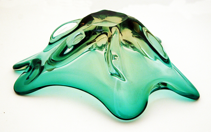 Murano Amoeboid Freeform Art Glass w/ Old Label - Image 2