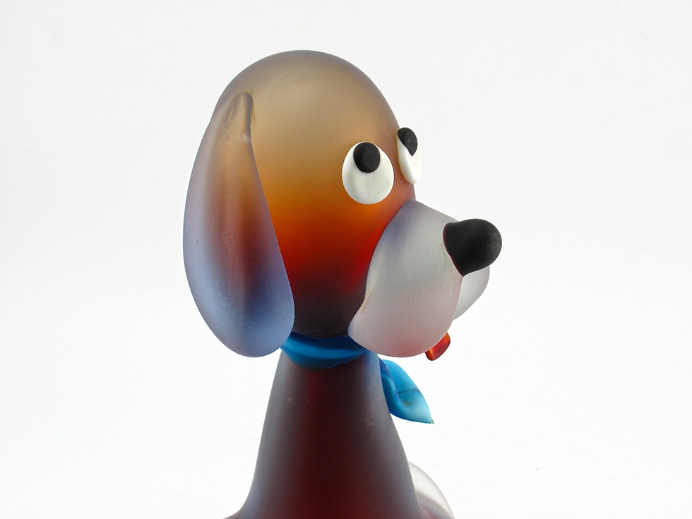 Large Art Glass Dog Clown by Giuliano for Murano Vetraria - Image 3