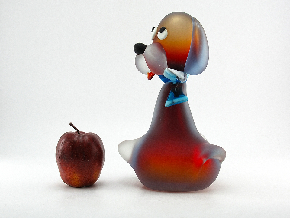 Large Art Glass Dog Clown by Giuliano for Murano Vetraria - Image 4