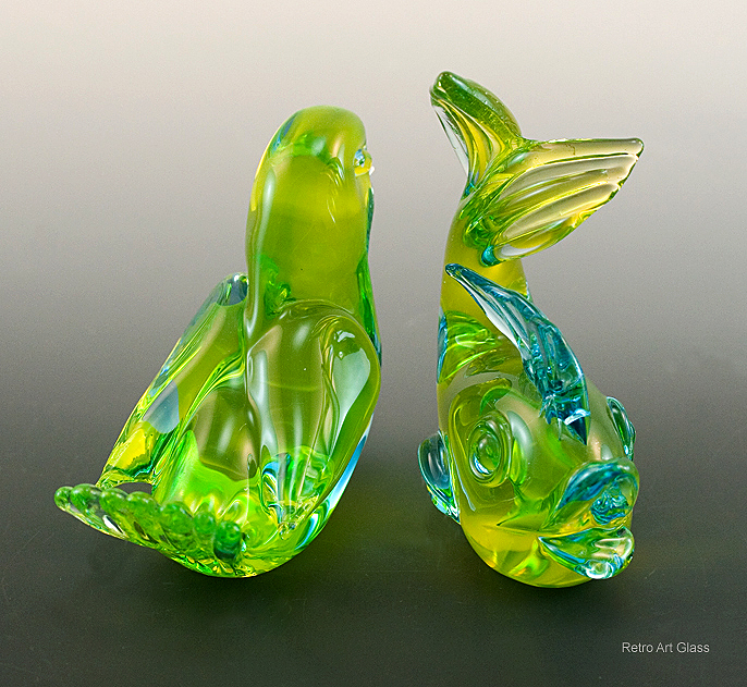 Murano Glass Figurines Gold Fish and Bird - Image 4