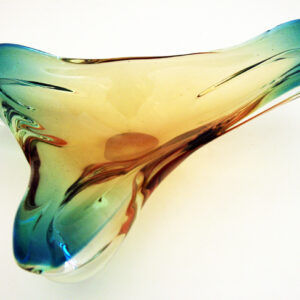 Freehand Trefoil Sommerso Bowl Murano Glass